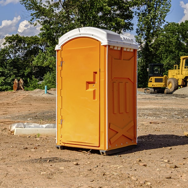 how often are the portable restrooms cleaned and serviced during a rental period in Lynchburg Tennessee